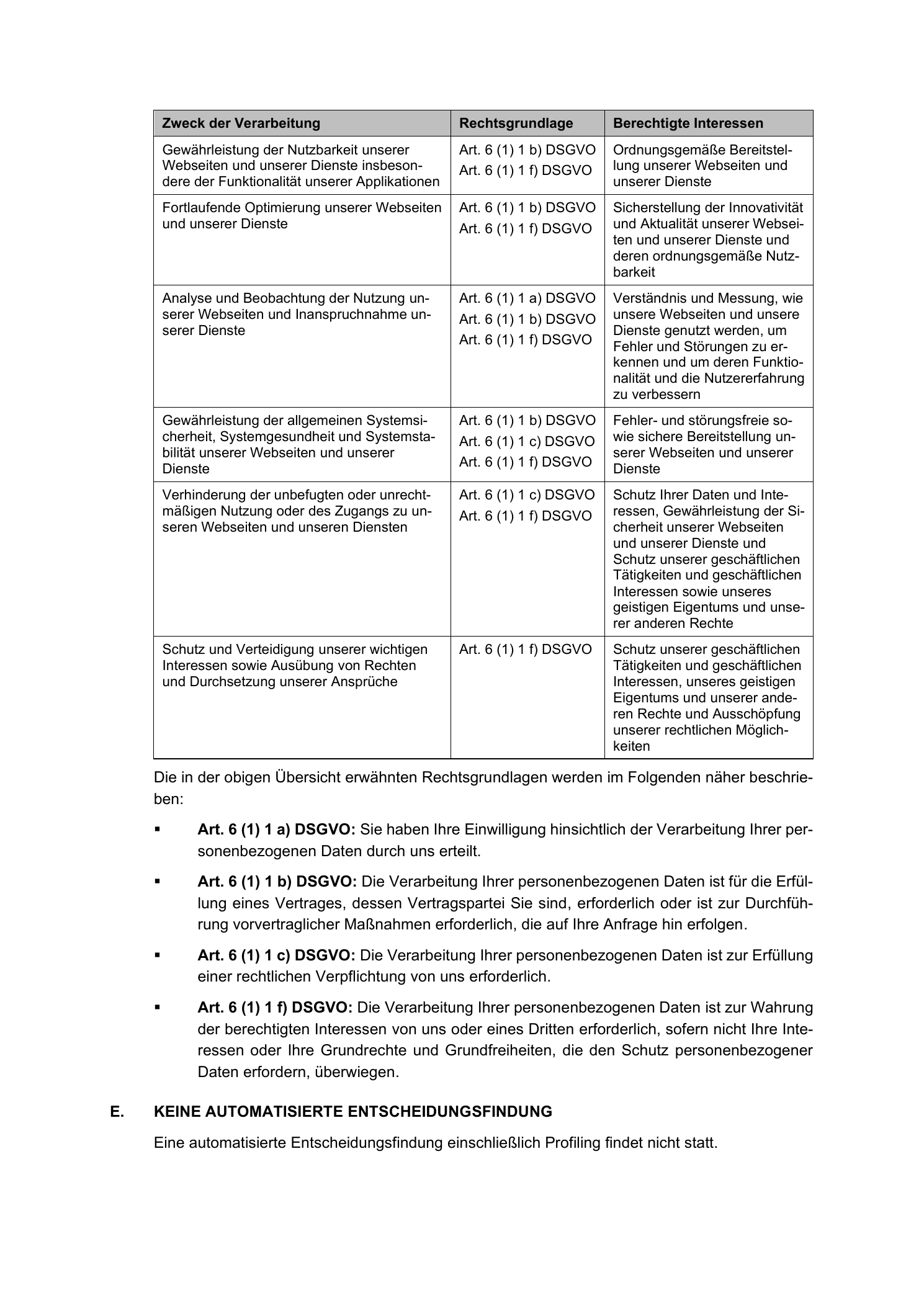 Datenschutzerklärung, Seite 3